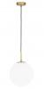 Preston 1Lt Small Opal Sphere Pendant Light Brass